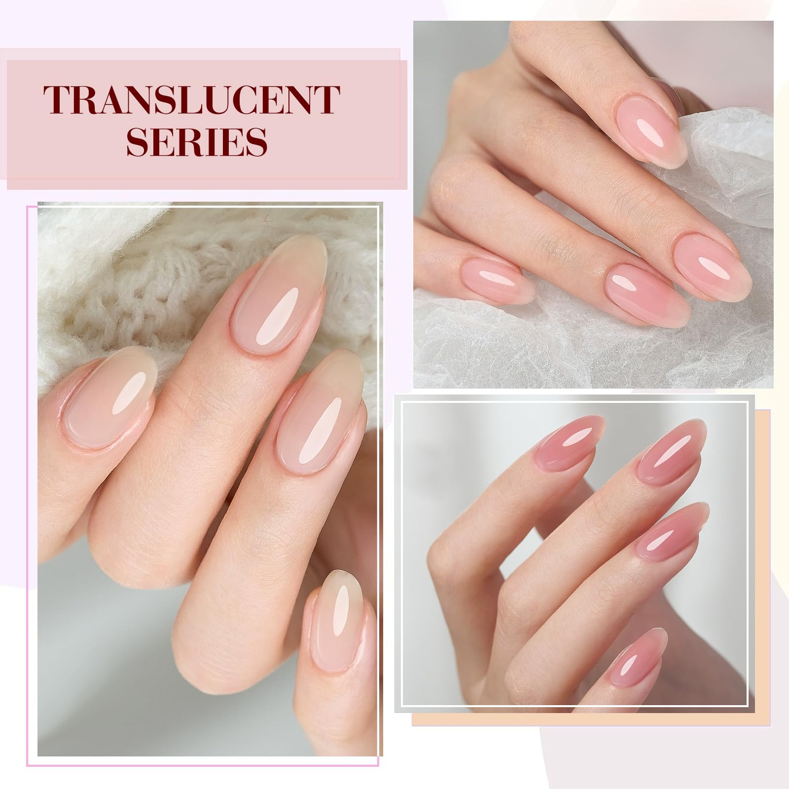 Amazon.com: CANNI 6 Colors 9 Ml Jelly Gel Nail Polish Set- Neutral